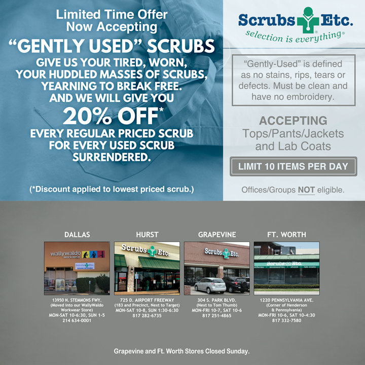 Used Scrubs Trade-In Promotion